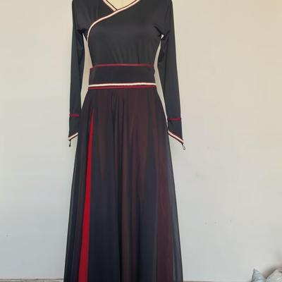 月溪阁蒙古服装女艺考少数民族演出服藏族成人新疆舞舞蹈服大摆裙