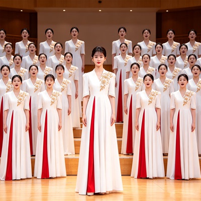 大合唱团演出服女长裙表演晚礼服