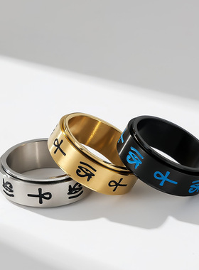 亚马逊安卡十字架之不锈钢戒指