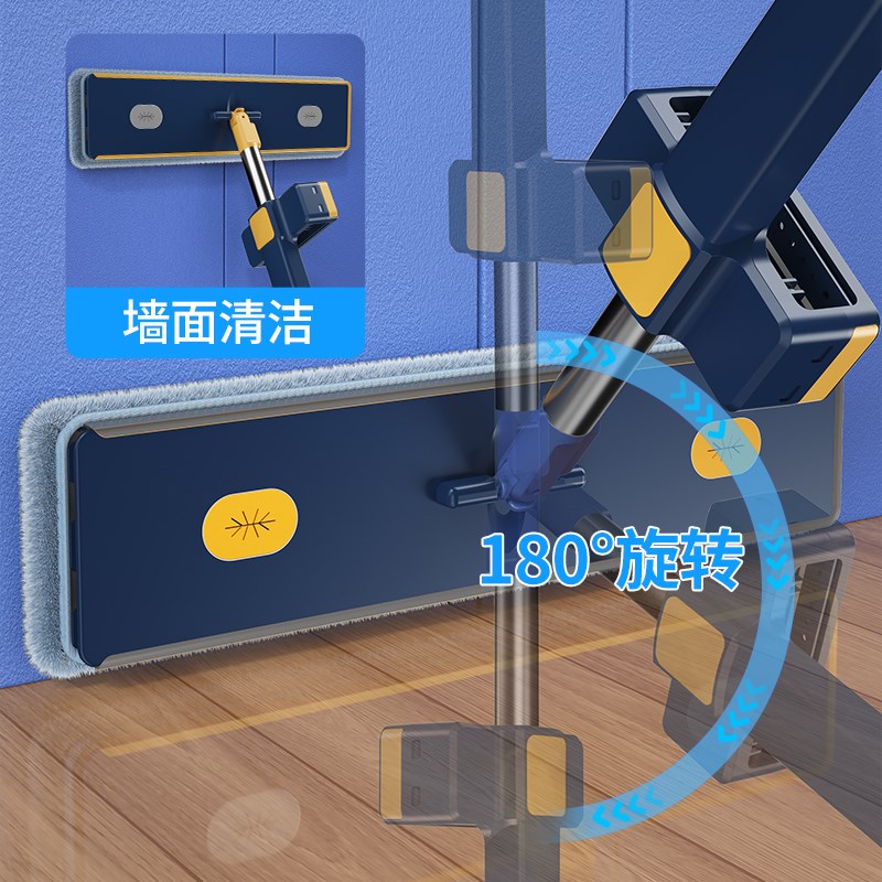 2024新款免h手洗平板拖把家用免洗一拖懒人净地拖布拖地神器大墩