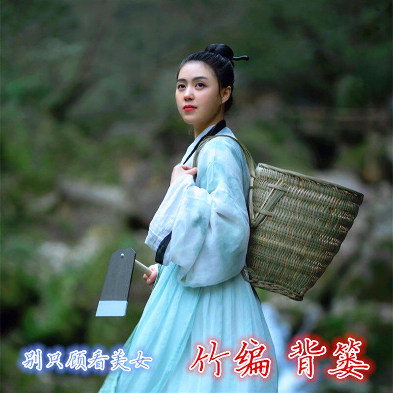 舞蹈背篓b竹编摄影道具表演用大小背篼采茶儿童水果采摘家用包邮