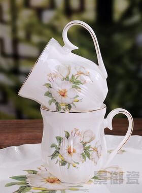 美式简欧陶瓷茶壶茶杯带托盘 礼盒F装家用下午茶 欧式茶具套装