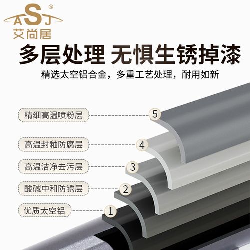 晒衣杆阳台顶装固定铝合金一根打孔吸顶晾衣架吊杆晾.衣杆悬挂式