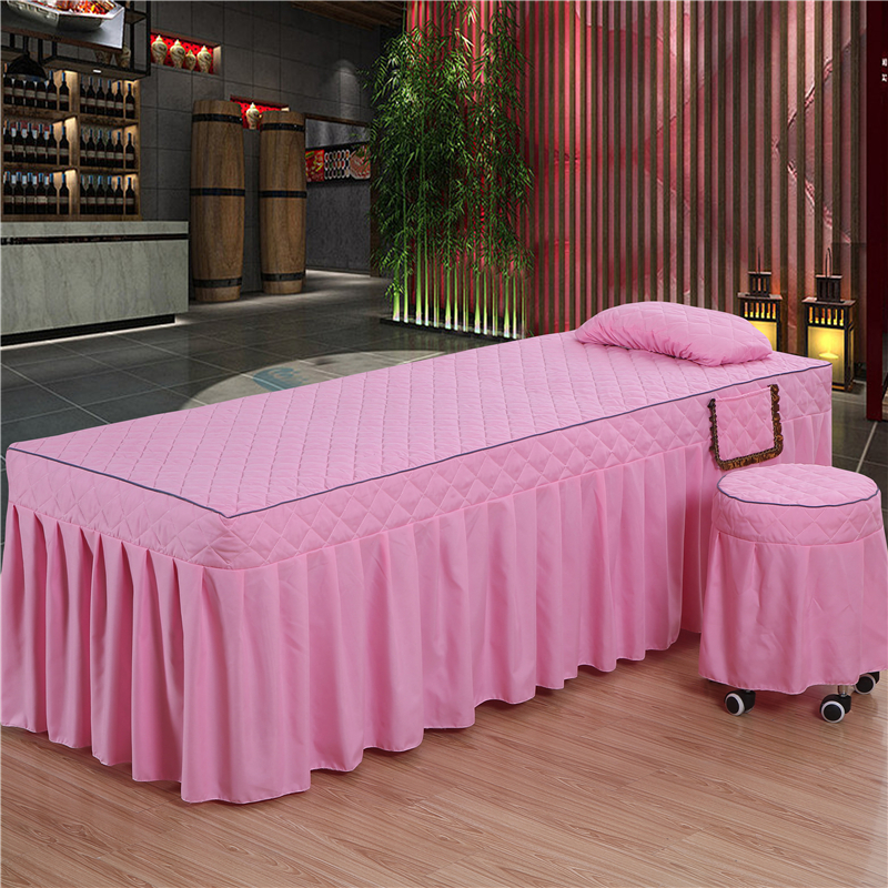 亲肤美容床院床套美体洗头房按摩足浴推拿浴室Q用单床罩套件枕套