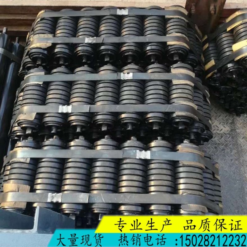 专业生产输送机槽型托n辊89*600缓冲托辊组三连串橡胶托辊拖轮滚