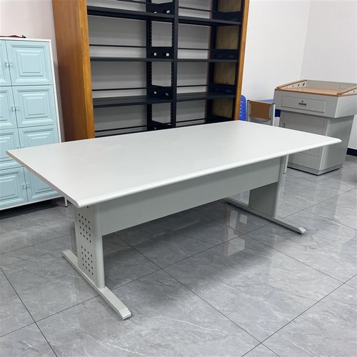 图书馆阅览桌6人位桌椅4人图书室钢制Q桌子长条桌书法桌