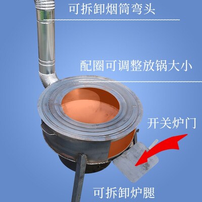 新式柴火灶家用农村柴火炉户外烧火大锅台L炉子灶炉移动便携烧木