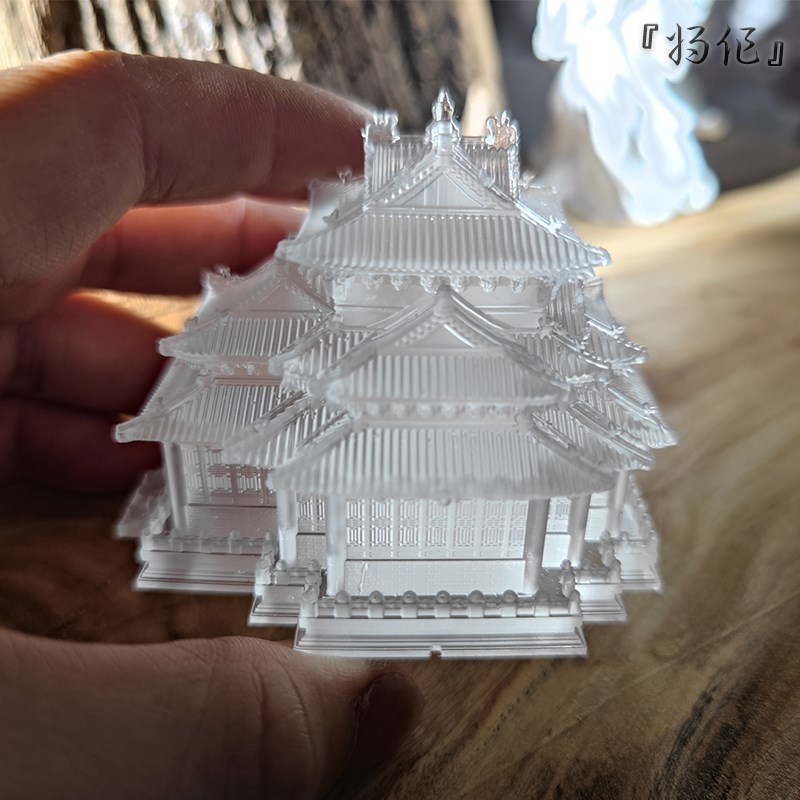 将作手造滴胶树脂摆件鱼缸造景故宫角楼国风古建筑送礼.沙盘微景