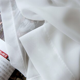 3.5米3.4米3.3米3.2无拼y接加高超长透光不透人成品白色纱帘阳台