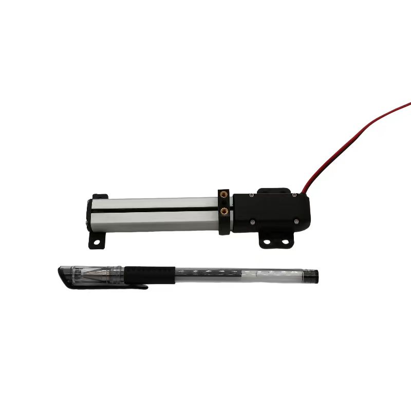 直流12V24V导轨式微型电动推杆开放H式小型线性伸缩杆往复迷你电