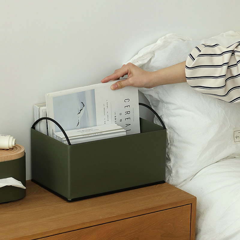 桌面轻奢收纳盒大容量杂物托盘化妆品收纳盘样板间客厅Z皮质置物,收纳整理,桌面收纳盒,淘宝优惠券,粉丝福利购,淘宝优惠卷