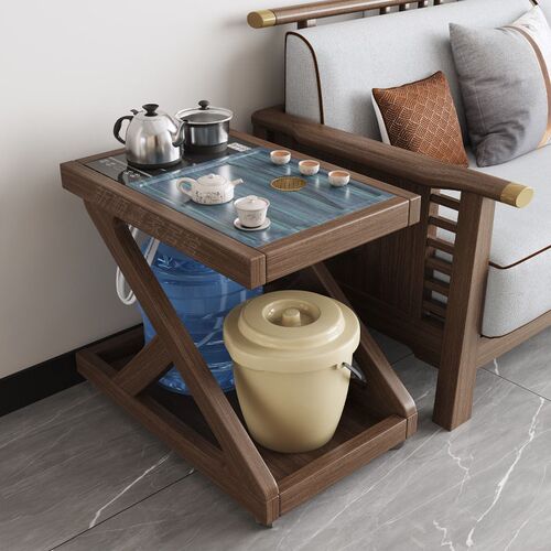 阳台小户型d茶桌边柜家用客厅办公室可移动泡茶台烧水壶一体茶几