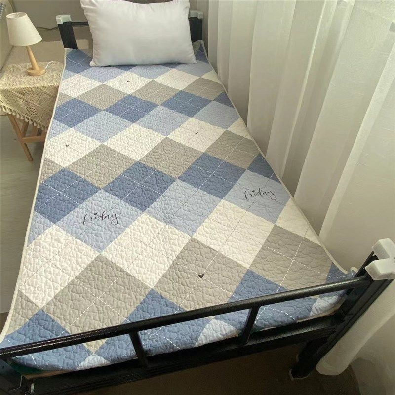 外贸床盖学生宿舍纯棉床单工厂上下铺小褥夹O棉双面棉铺沙发绗缝,床上用品,床盖,淘宝优惠券,粉丝福利购,淘宝优惠卷