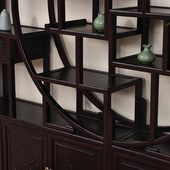 博古架实木中g式 多宝阁置物架酒架博物架摆放架红木简约家具展示