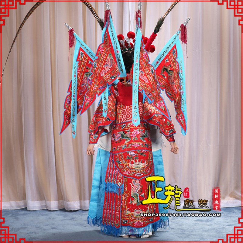 速发正龙戏装绉勾靠京剧戏剧旦出服装戏曲武旦刀马演穆桂英挂帅戏