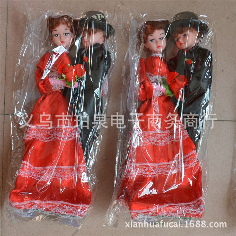速发婚车娃娃 对娃 装饰娃娃 新郎新娘情侣娃娃婚庆用品 花店用品
