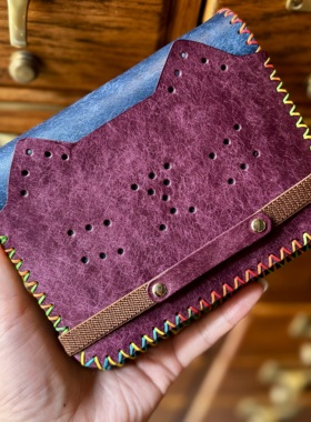 笔记本小王子三代2025真皮pueblo手缝活页本M5\A7\奇葩A6原创设计