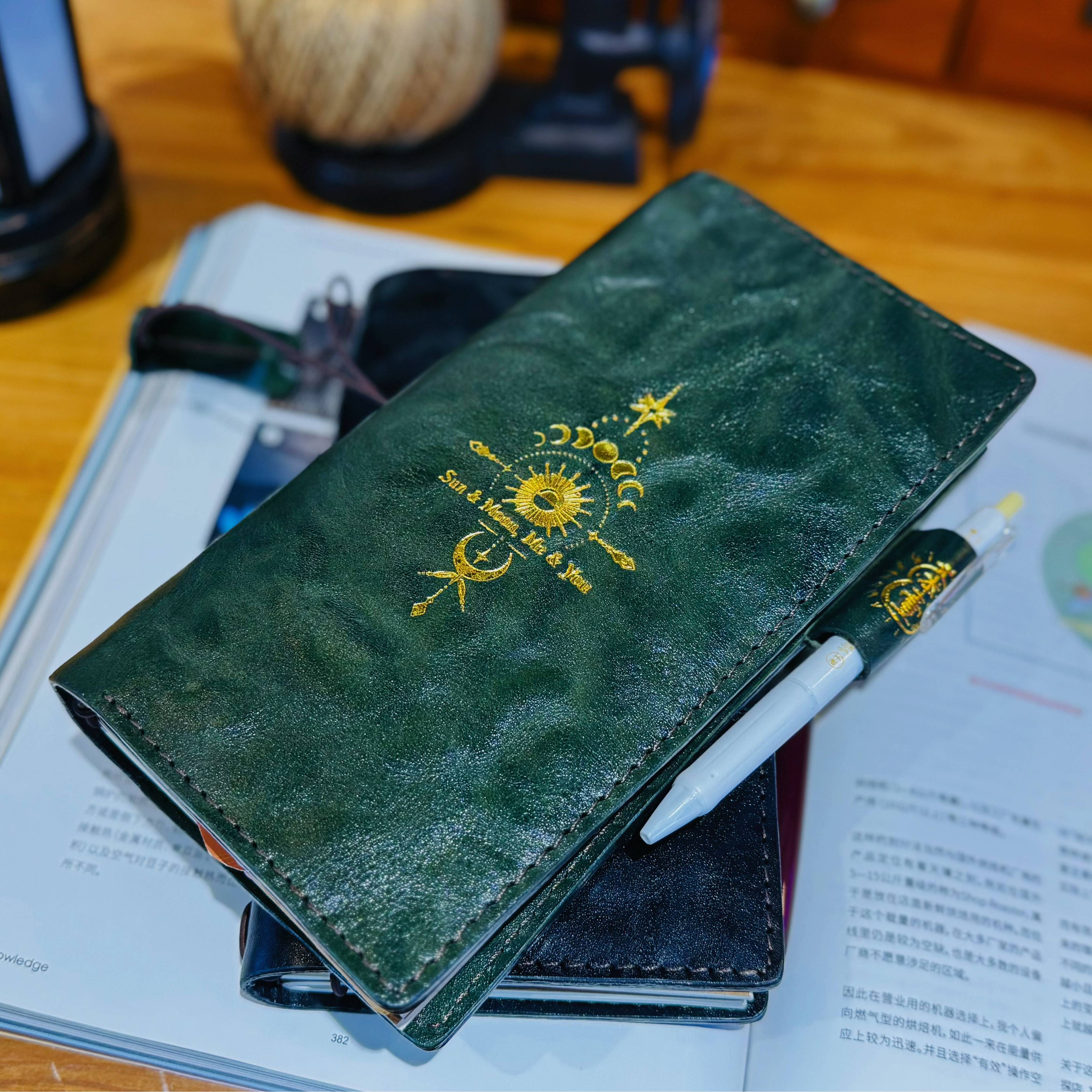 真皮TN手帐旅行记事日记复古耐用笔记本文具头层手抓纹牛皮
