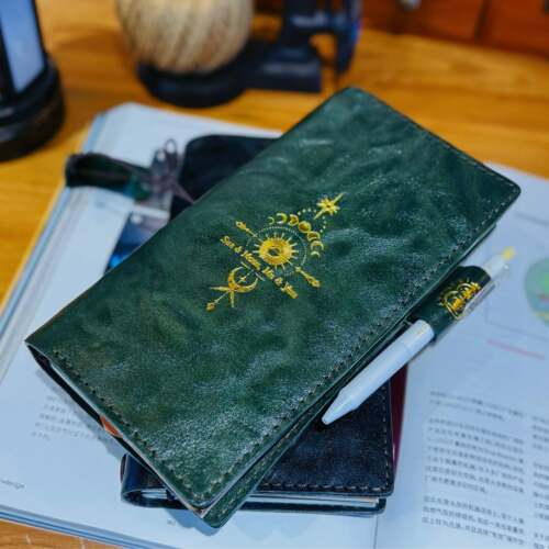 真皮TN手帐旅行记事日记复古耐用笔记本文具头层手抓纹牛皮