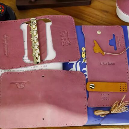 DIY材料包手缝活页本子M5原创小王子意大利植鞣真皮手账本A7旅行