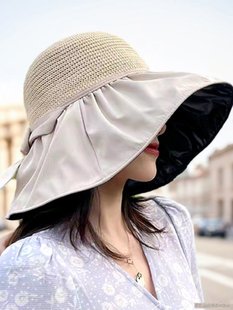 防紫外线帽子 帽檐夏季 遮阳女士专业级防晒太阳帽全包便携2024新款