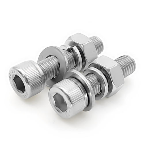 速发0锈不4钢内六角螺丝螺X套装大全含帽平弹垫组合M8M10母10X12X