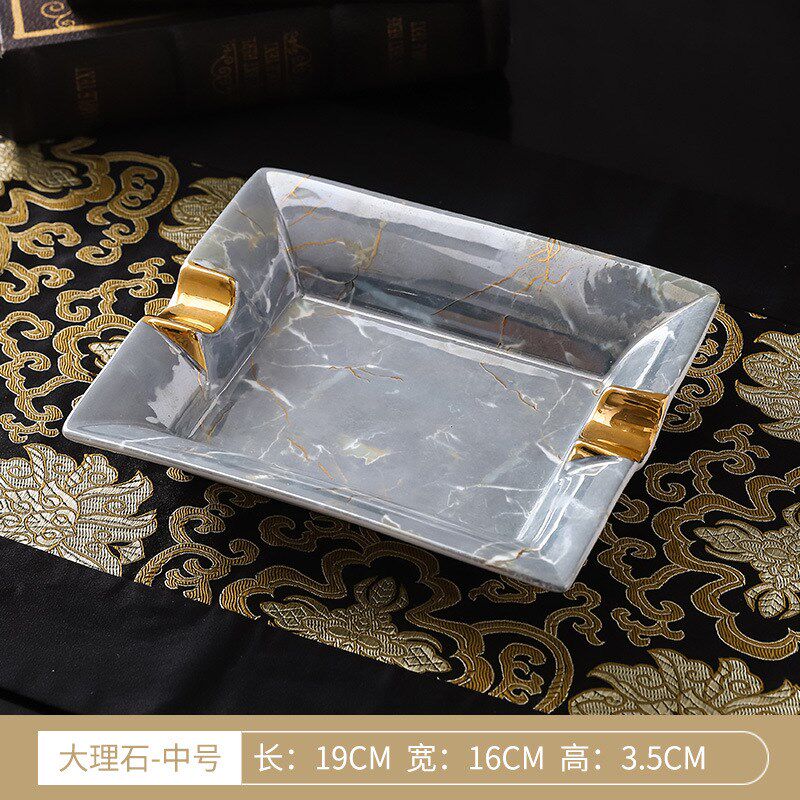 速发欧式烟灰厅陶瓷家V客缸奢华大号个性用烟缸家用潮流