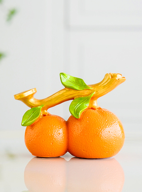 速发新车式中内饰品桌利摆件茶宠大吉大面水果橘子房间中控台装饰