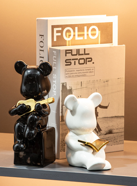 速发熊书饰品摆件假书轻房装柜书奢酒柜家居客厅软装书立书挡