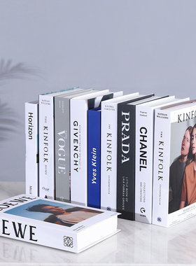 速发简约假书摆奢轻件书客厅家居书书装饰品拍照道具柜套