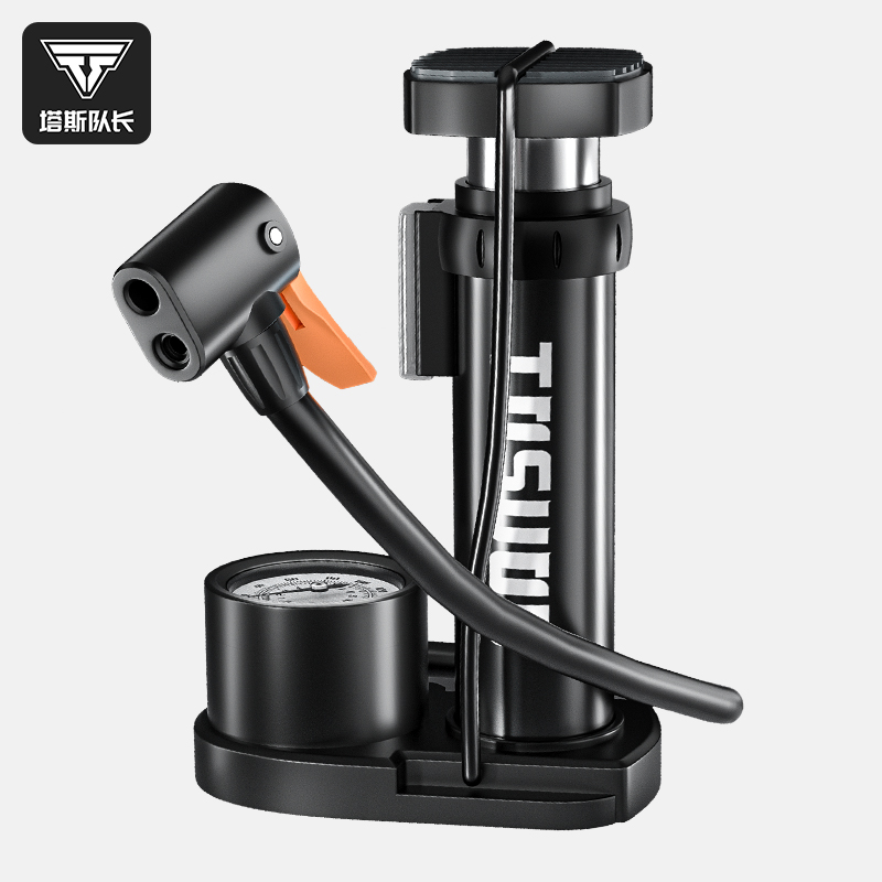 塔斯队长脚踩打气筒自行车家用通用高压充气泵篮球便携小型多功能