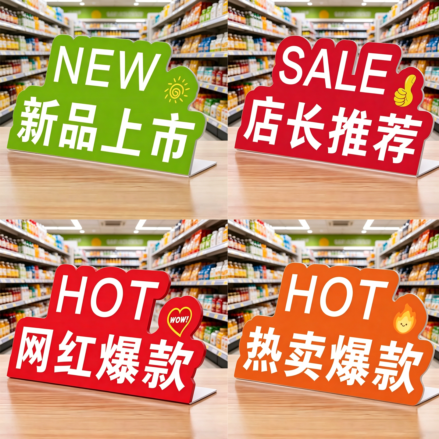 新品上市展示牌店长推荐立牌超市店铺新品上市特价热卖爆款陈列促销展