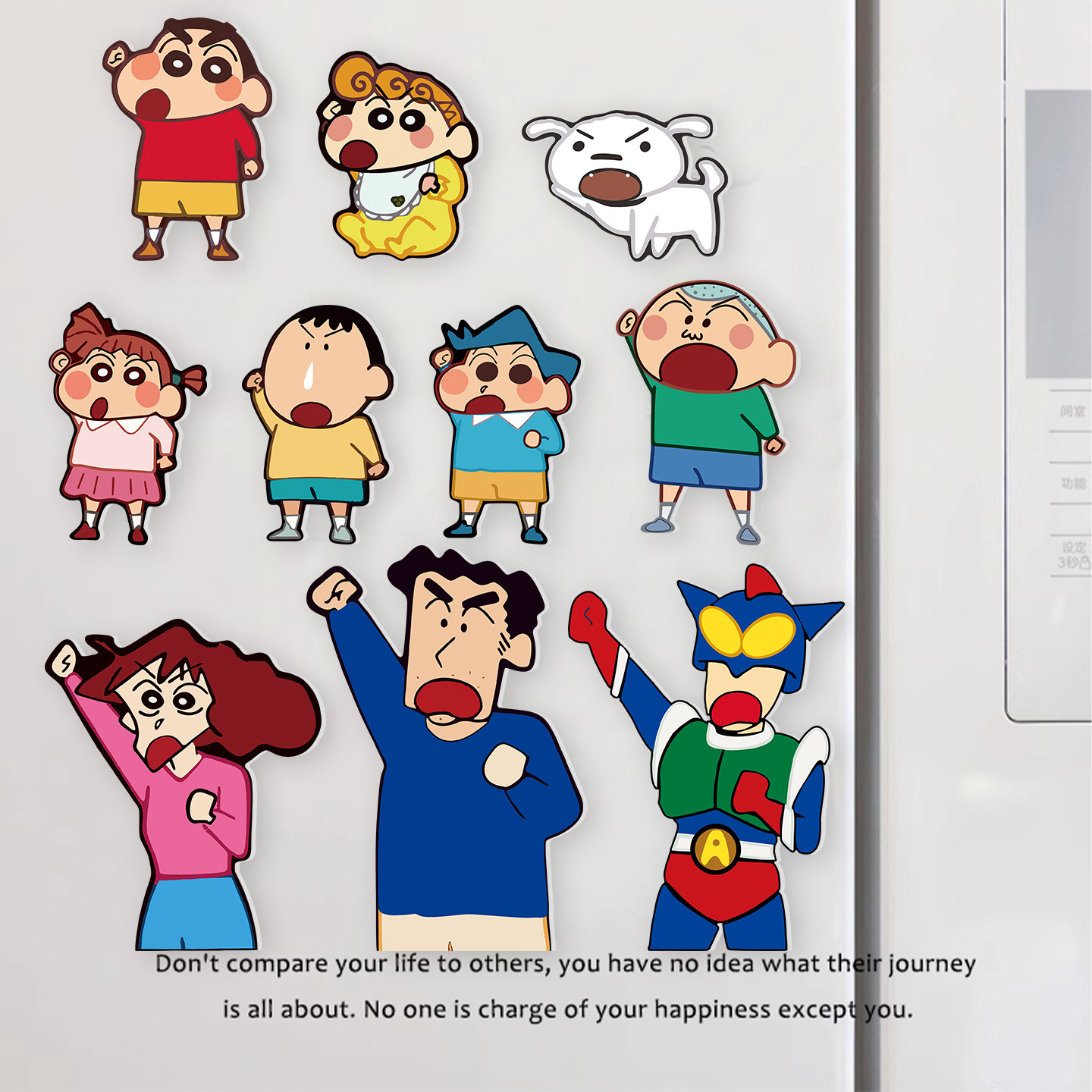 ins风蜡笔小新冰箱贴磁贴2025新款冰箱贴diy配件亚克力创意贴饰