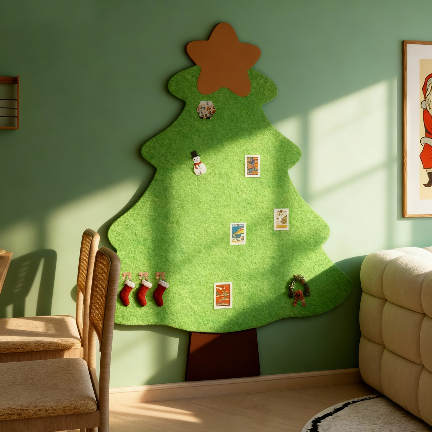 免打孔毛毡板墙贴照片墙展示墙