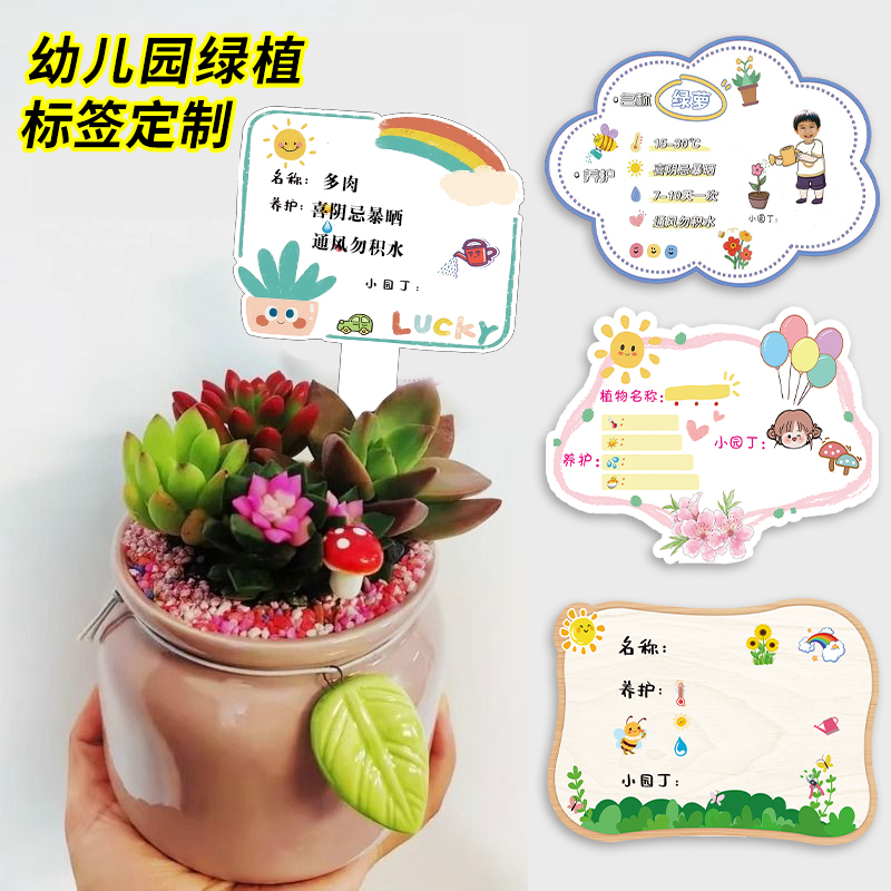 幼儿园植物标签插牌定制