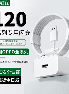 适用于OPPO充电器适用120W超级闪充Reno5/6/7/8/9/10/11/12/13/14Pro手机插头findx6/7/8闪充头K11/10套装