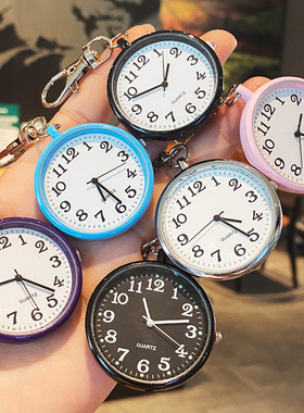 钥匙扣挂表考试专用手表女款学生公务员公考护士表随身带小表怀表