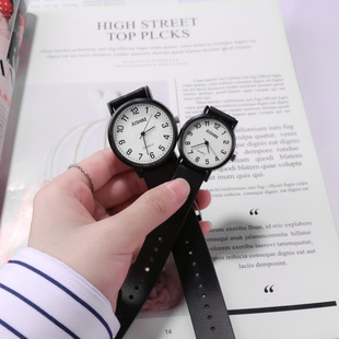 公职人员考试专用静音手表男女学生公务员无声音真皮带考公石英表