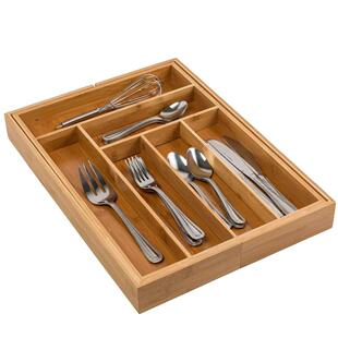 楠竹整盘筷子餐刀叉具收纳杂物收纳餐多功能抽屉收纳分隔理