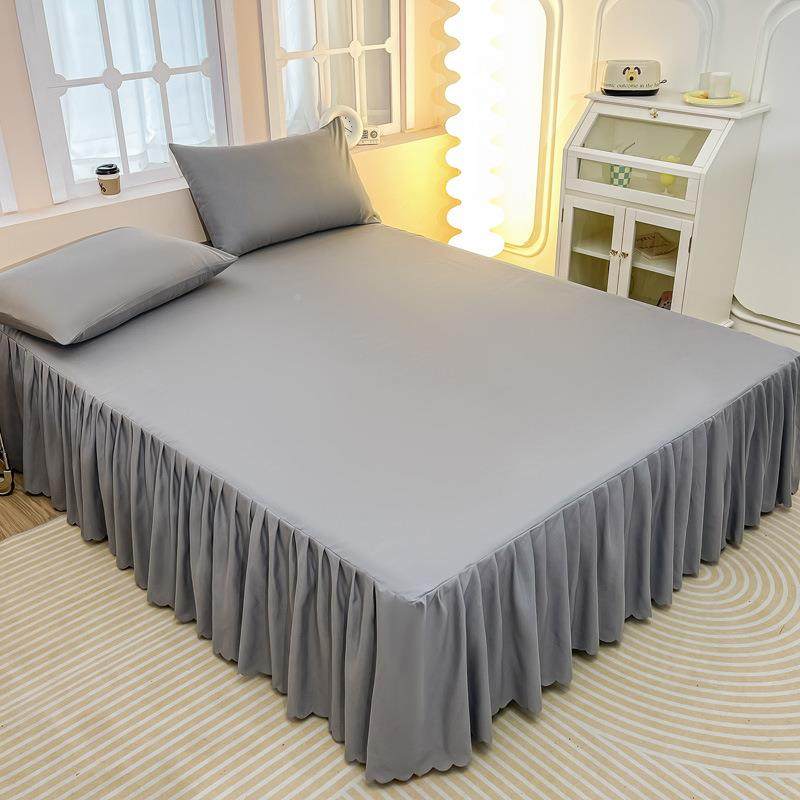 中式床罩件床裙花边纯色防尘垫SCB15181罩式席梦思床保单护套厂家,床上用品,床裙,淘宝优惠券,粉丝福利购,淘宝优惠卷