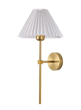 金美式意乡村布创艺壁灯简约卧室54750床头客厅灯头走廊色过道单