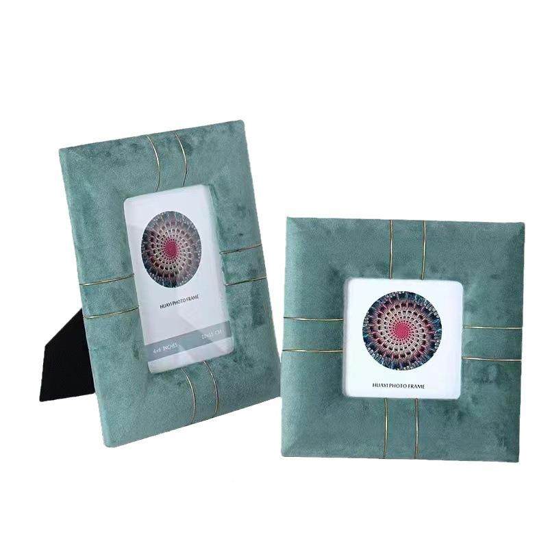 奢天鹅绒布相框摆7寸台寸现代立体轻桌正方形金属面装HG812饰高档,家居饰品,DIY亲子装饰画,淘宝优惠券,粉丝福利购,淘宝优惠卷