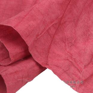 旧7708#亚麻棉布料皱不规压感纹理则男女服装面7708料纯色多款选