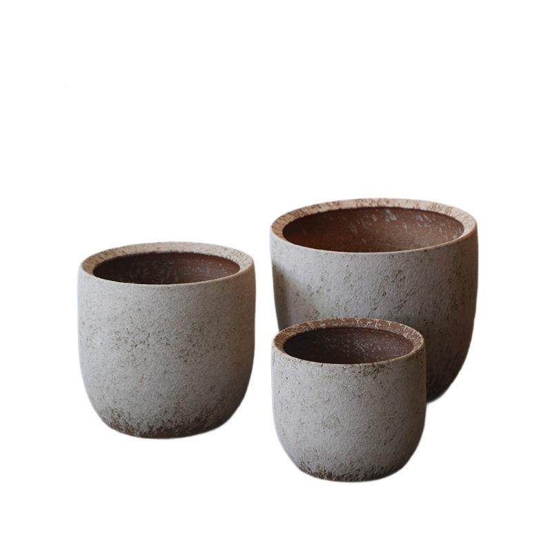 粗径陶花盆大口件阳台创VCT意摆复古侘内寂风陶瓷花坛家居室装饰,家居饰品,花盆,淘宝优惠券,粉丝福利购,淘宝优惠卷