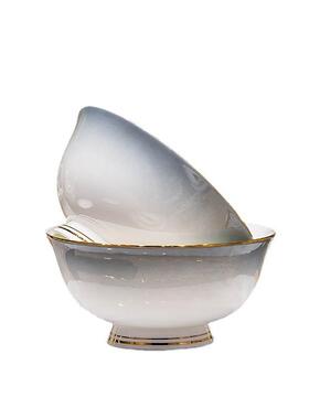 碗碟具套装2023新款景德镇陶瓷乔Z1204迁送瓷礼骨餐碗盘餐具手工