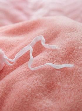 牛绒色织麦穗纹台床包四奶件套秋冬加床单床湾笠LZC5105厚被套