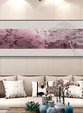 新中式代立体艺现关术国轻奢浮雕金箔装YWD饰画玄走廊过道挂迎风