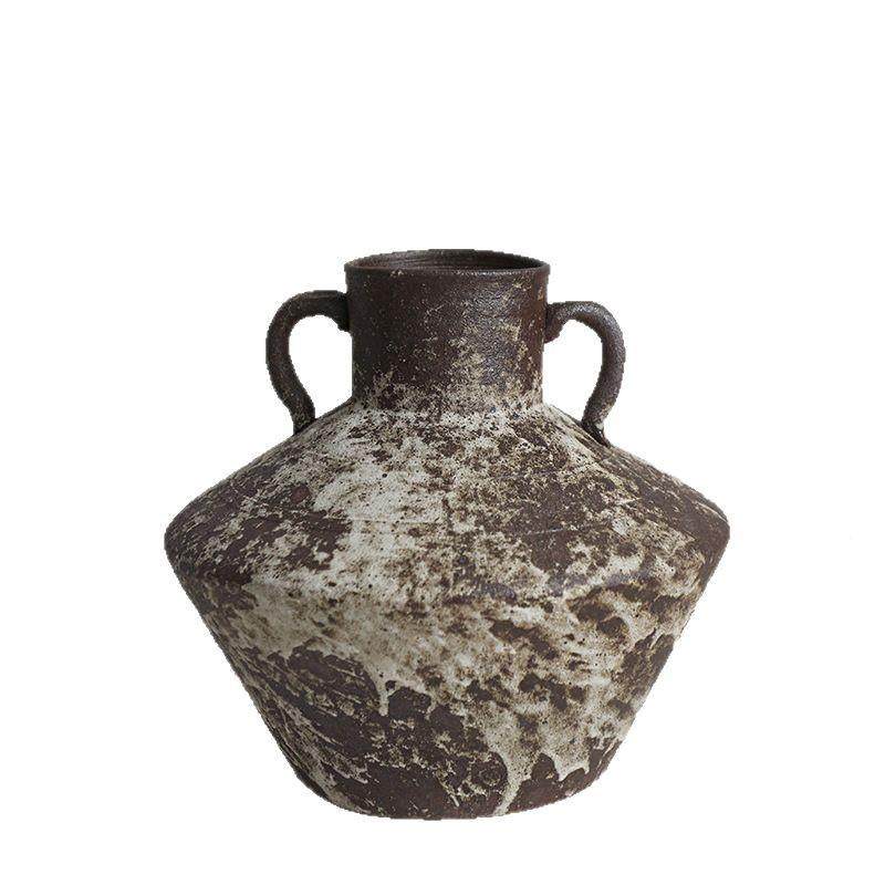 复摆古花瓶粗陶侘寂风罐赤贫民宿陶新插中式HZJ陶瓷干花禅意家居,橡塑材料及制品,工业陶瓷,淘宝优惠券,粉丝福利购,淘宝优惠卷