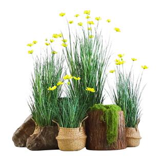 高端轻奢太阳花真蝶HPI假花客厅绿植小盆栽仿仿蝴生植物造景装摆