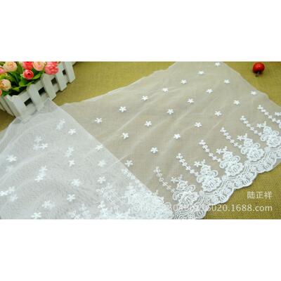 0窗帘花边装辅料配件边绣花纱绣花服FDT边蕾丝花5公分沙发